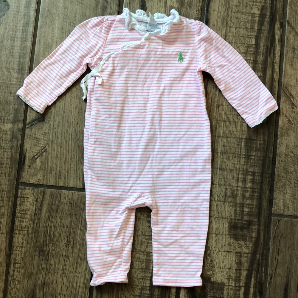 Ralph Lauren white and pink stripe outfit